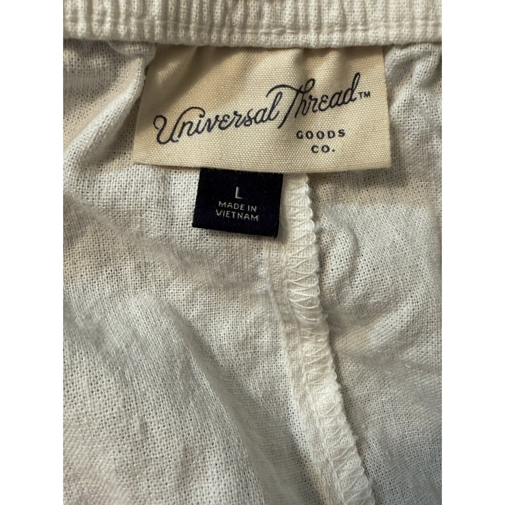 Universal Thread White Women's Mid-Rise Linen Pull-On Shorts Size L NWT - Picture 5 of 7